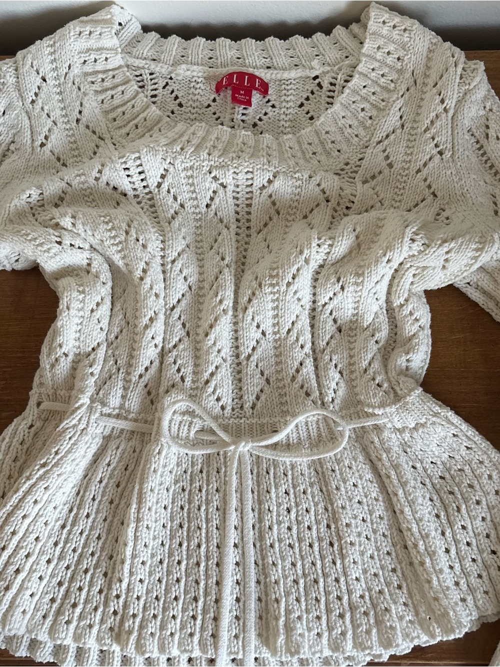 ELLE Babydoll Feminine Knit Sweater